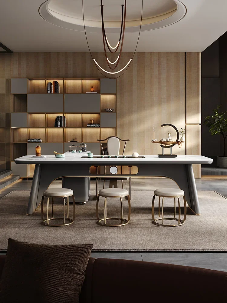 Premium 2025 Long - Lasting Tea Table, Living Room, Office Reception, Large Tea Table And Chair Combination