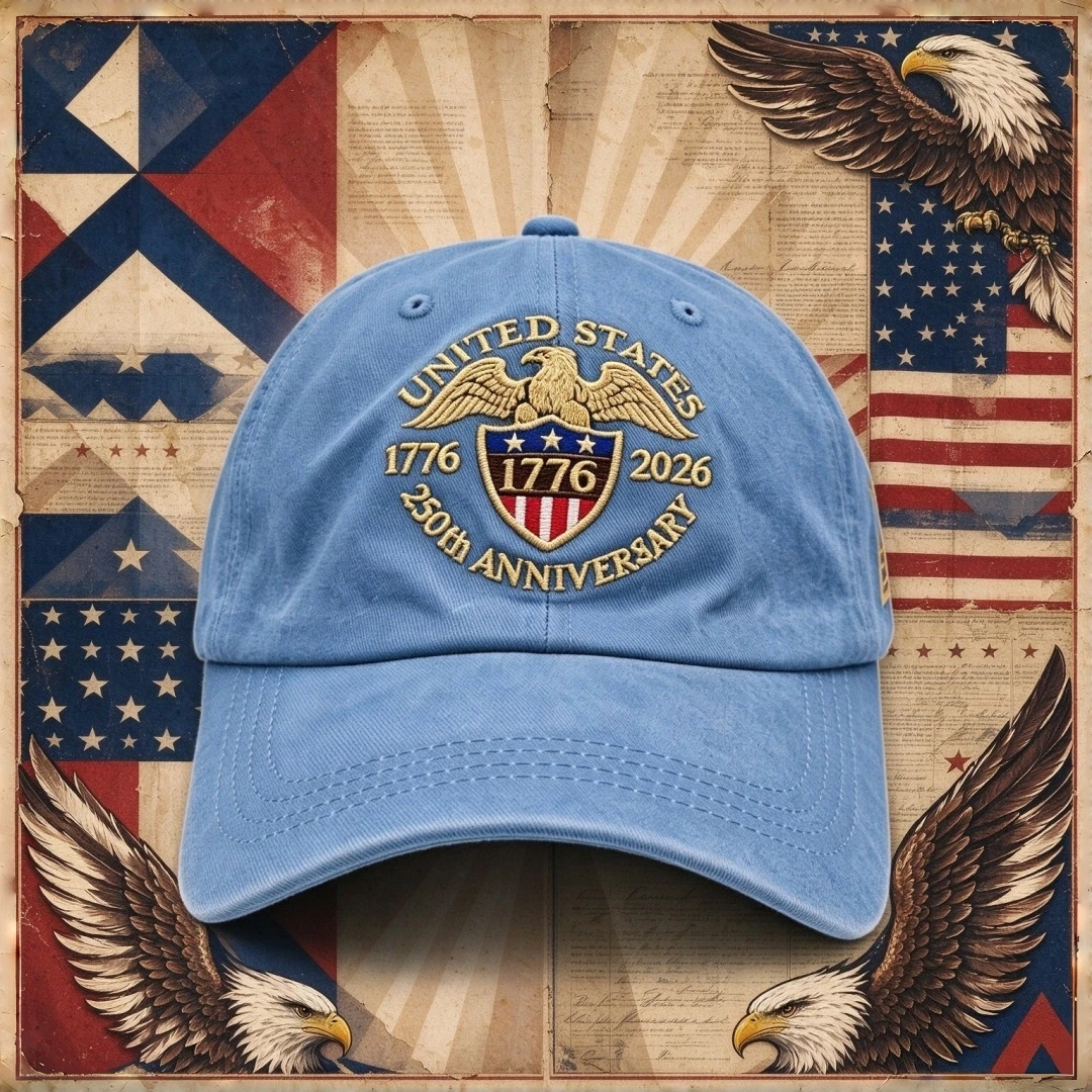 Vintage Washed Baseball Cap Men United States 1776-2026 250th Anniversary Eagle Embroidery Dad Hat Adjustable Outdoor Patriotic