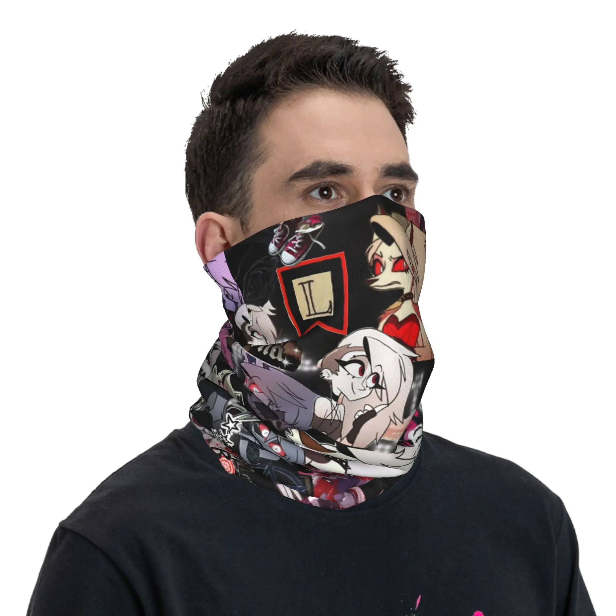 Бандана Helluva Boss Loona, гетры с принтом, шарф для лица, теплая повязка на голову, походная, рыбалка, унисекс, для взрослых, зима