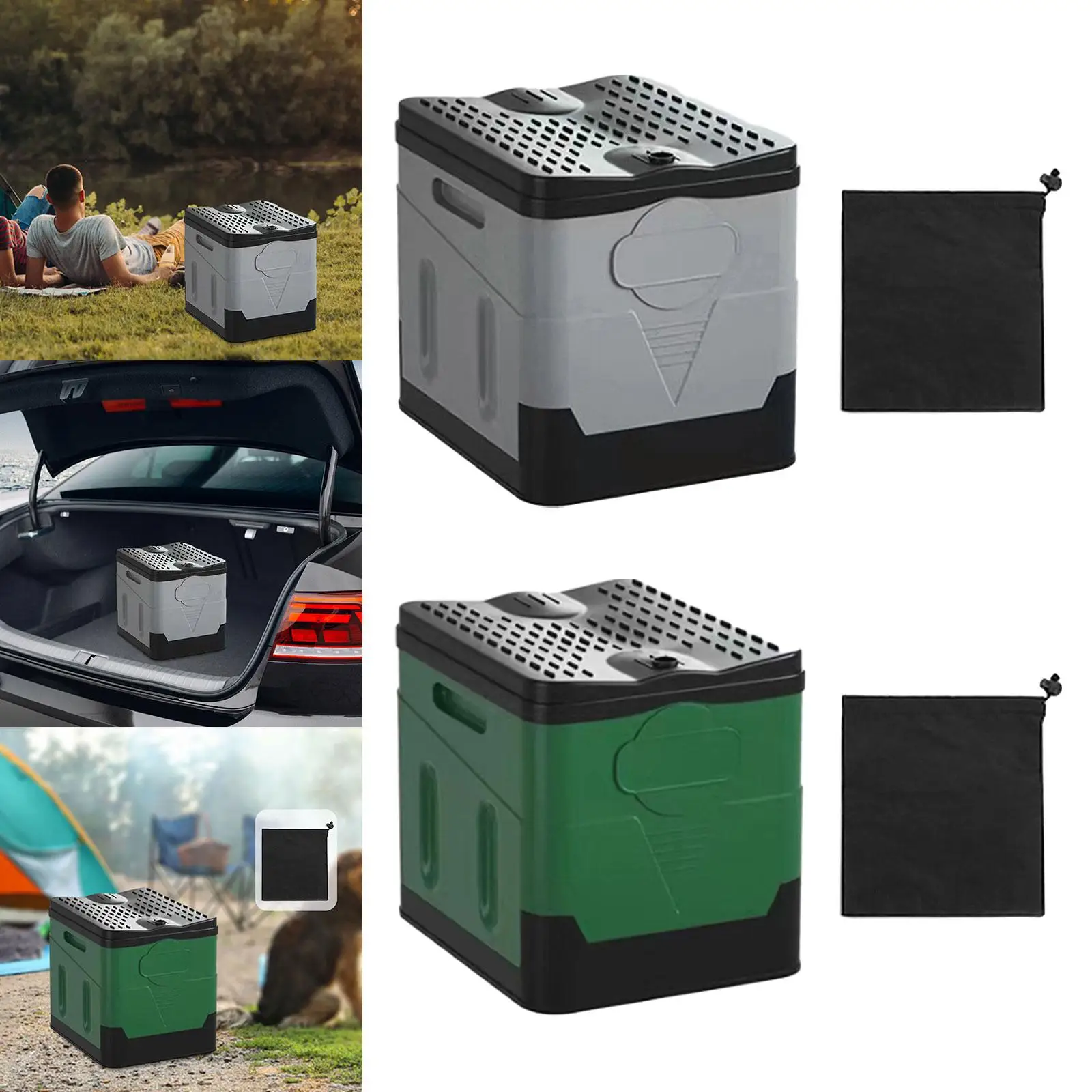 Camping Folding Toilet, Portable Toilet Vehicular Urinal Toilet with Storage Bag, Commode Car Bucket Toilet for Boat, Fishing