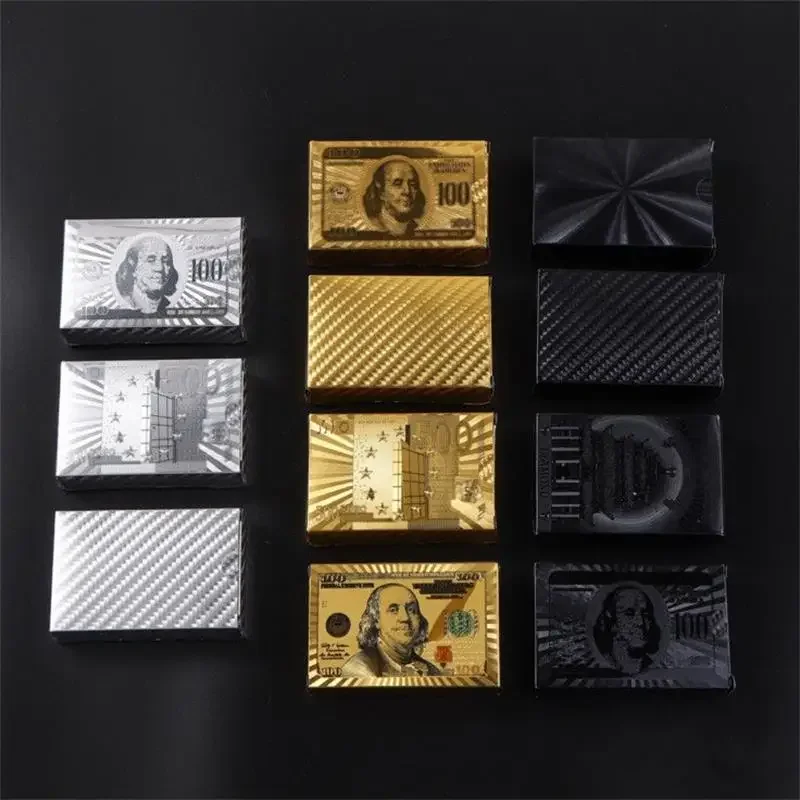 Black Gold Playing Card Game Card Group Waterproof Poker Suit Magic Dmagic Package Board Game Gift Collection PVC Washable