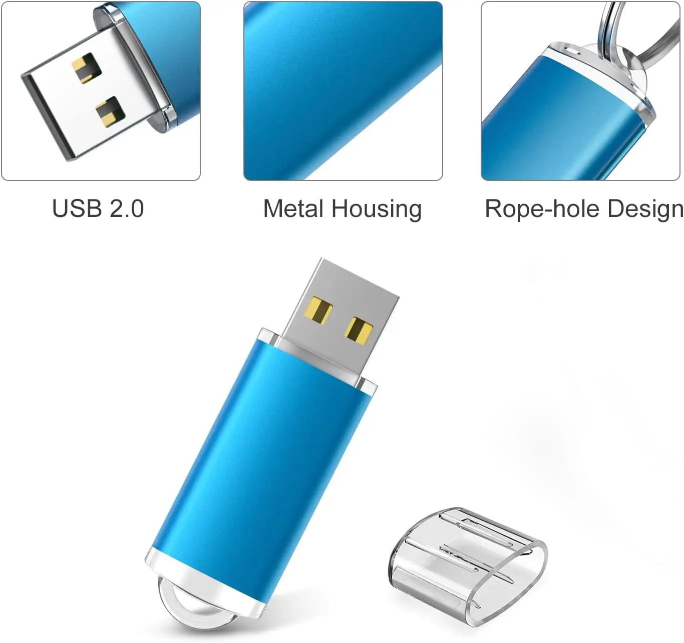 10 عبوات من محركات أقراص فلاش USB في 5 ألوان عشوائية USB 2.0 بالجملة وعصي الذاكرة السائبة