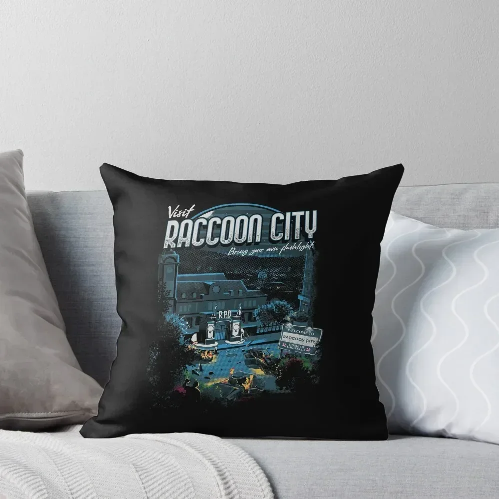 

Visit Raccoon City Throw Pillow Decorative Cover For Living Room Couch Pillows Christmas s Covers Pillow Case Christmas pillow