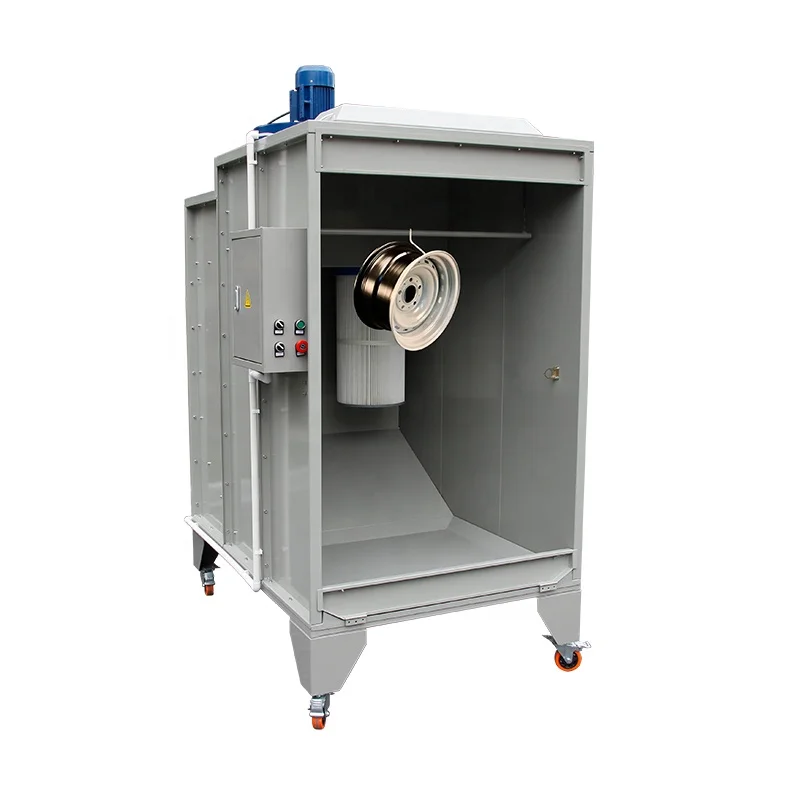 COLO Small Manual Car Rim Electrostatic Powder Coating Paint Booth Cabin