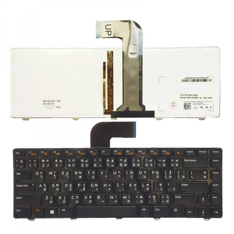 Teclado para portátil Sy+ para Dell Inspiron 14R N4110 XPS 15R L502X 3520