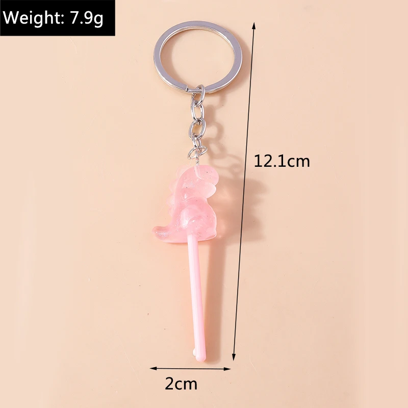 Cartoon Candy Farbe Harz Lutscher Schlüsselanhänger für Kinder Simulation Lebensmittel Schlüsselanhänger DIY Handtasche Anhänger Schlüsselanhänger DIY Zubehör – Detail 8