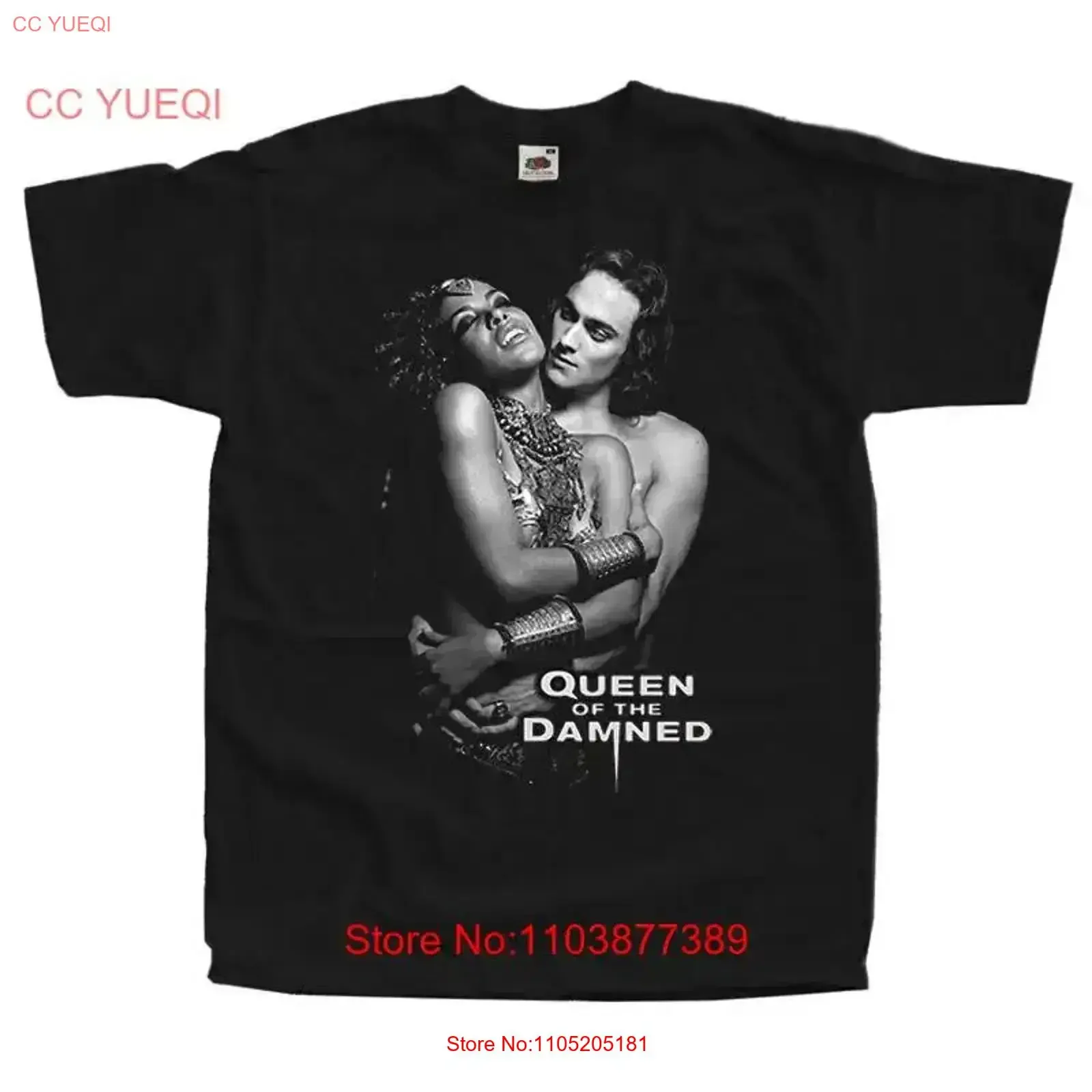 Queen of the Damned BLACK T SHIRT v2 poster Lestat Akasha S to 5XL vintage Washed designer clothes Slightly Soft Stretched