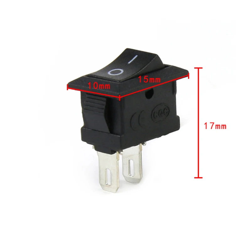 Picture 3: 10pcs/lot 10*15mm SPST 2PIN ON/OFF G130 Boat Rocker Switch KCD11 3A/250V Car Dash Dashboard Truck RV ATV Home