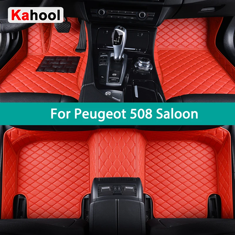 

KAHOOL Custom Car Floor Mats For Peugeot 508 Saloon Auto Carpets Foot Coche Accessorie