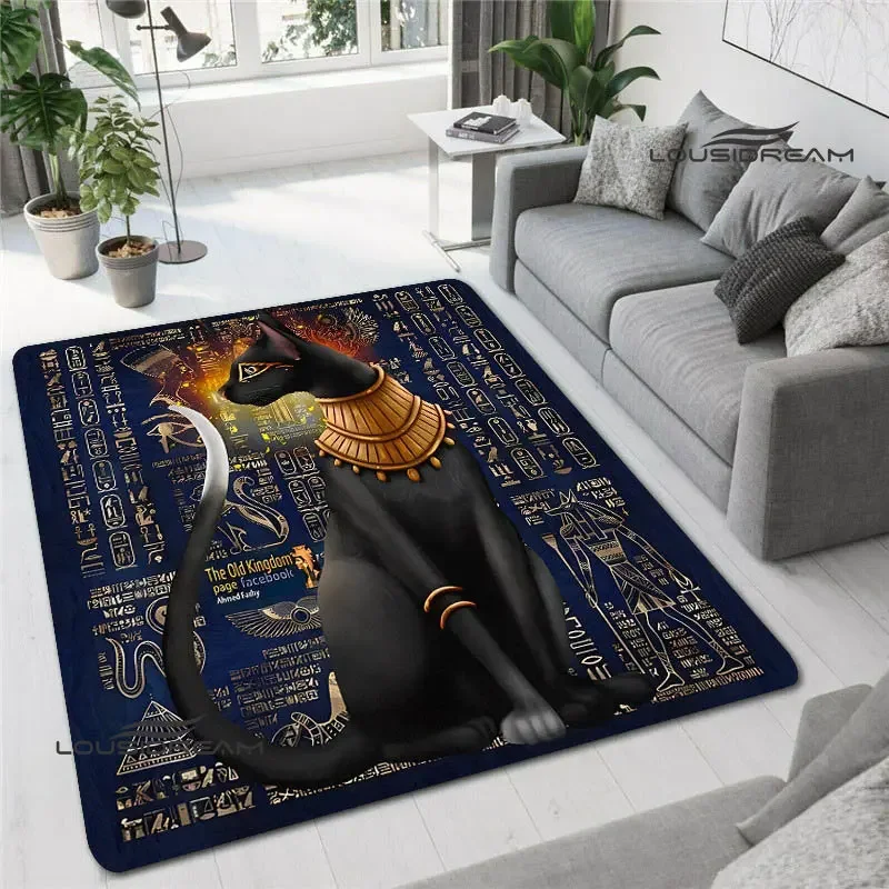 Egyptian pictograph and symbol printing carpet fashion home decoration non -slip carpet photography prop birthday gift