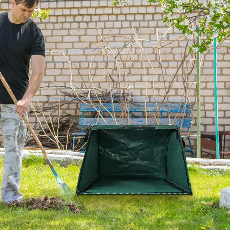 Leaf Collector Bag Heavy Duty Leaf Loader Pickup Shovel Wear Resistant Gardening Trash Container With Handle For Branches Debris