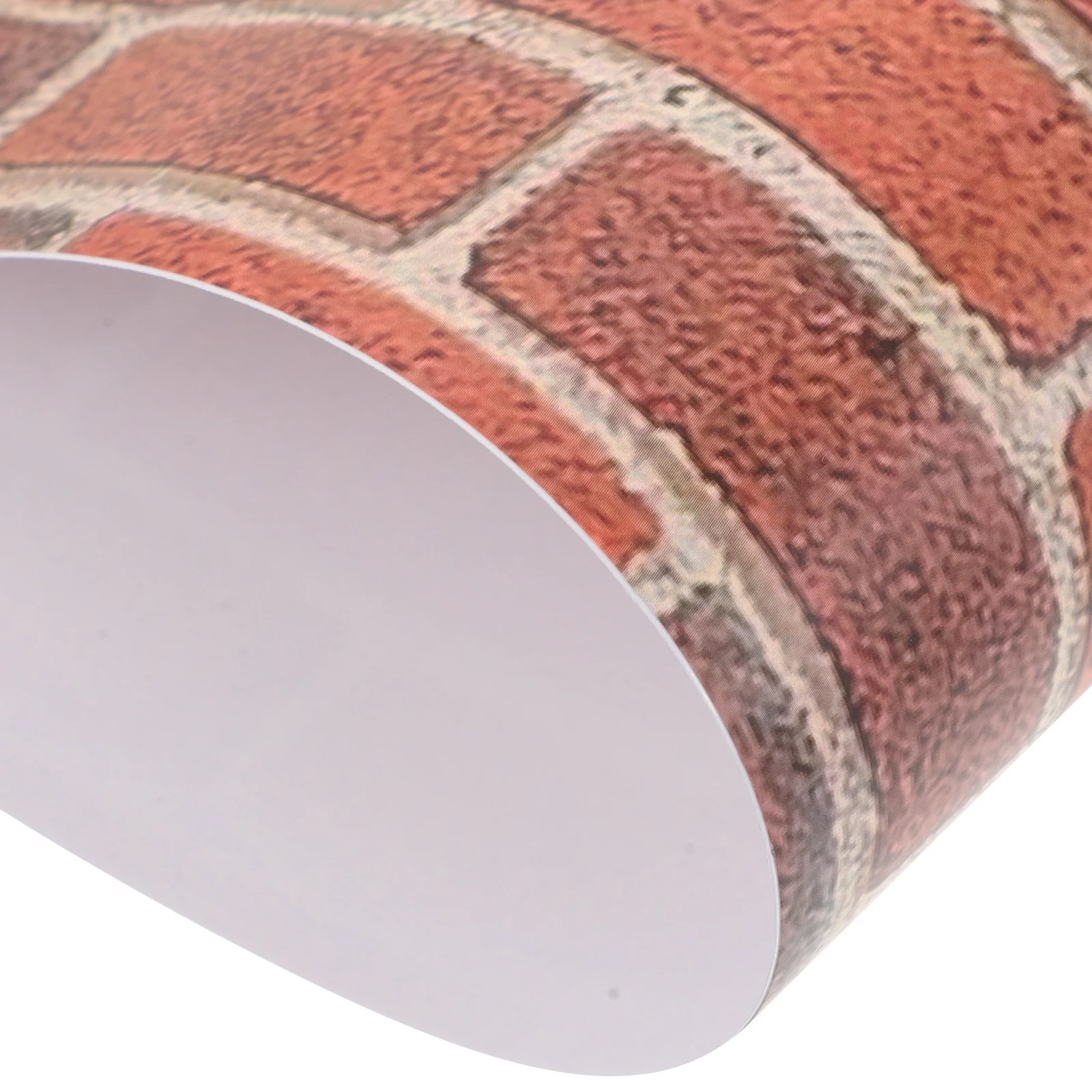 12枚の剥がして貼るだけドールハウス壁紙 赤レンガ 1:12スケール ミニチュア壁装材 自己粘着式 取り外し可能なレンガテクスチャ