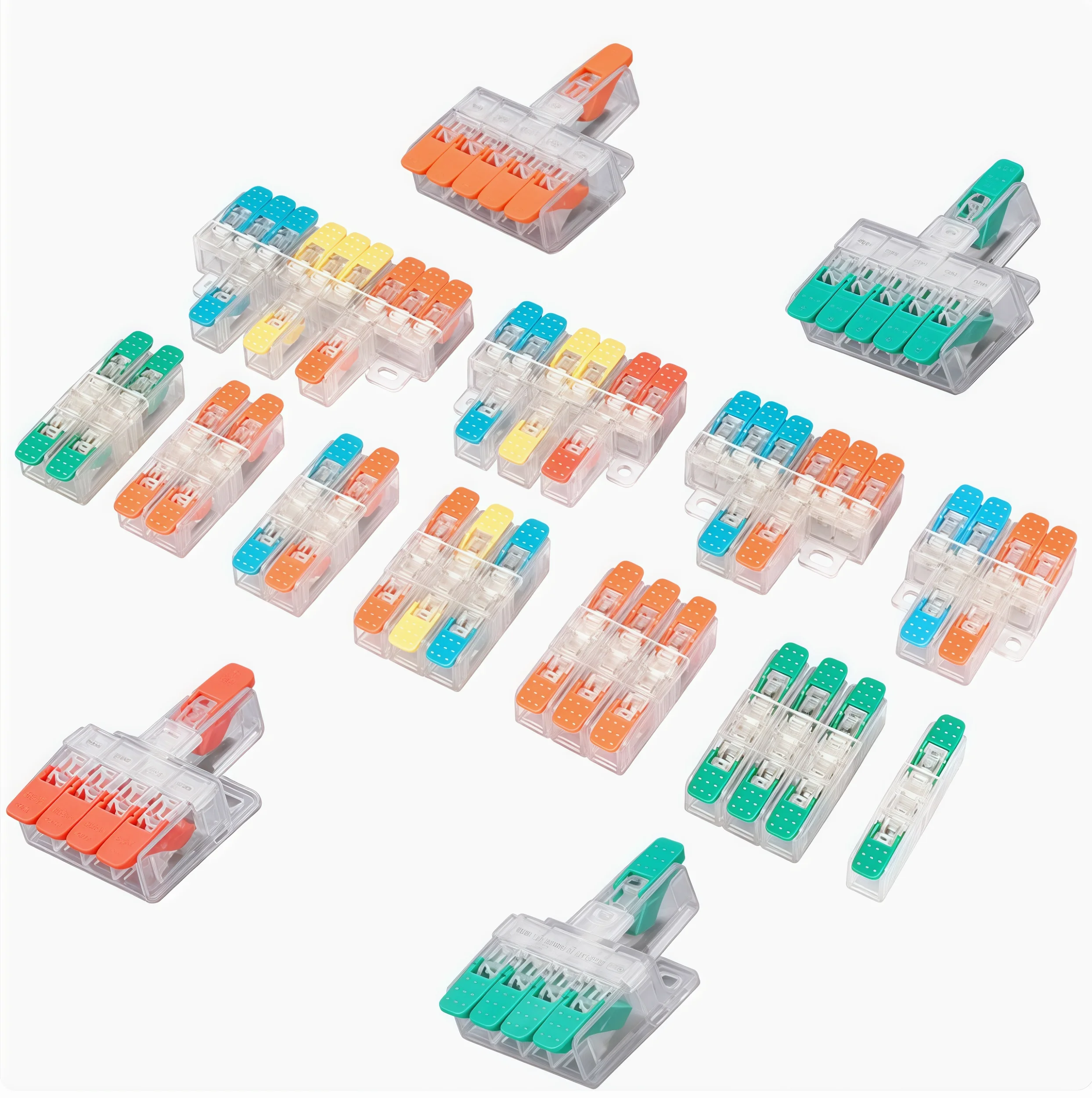 0.5—6mm² High-Power Multi-IN/OUT Push-in Quick Connect Terminal | Compact Electrical Connector for Multi-Purpose Use