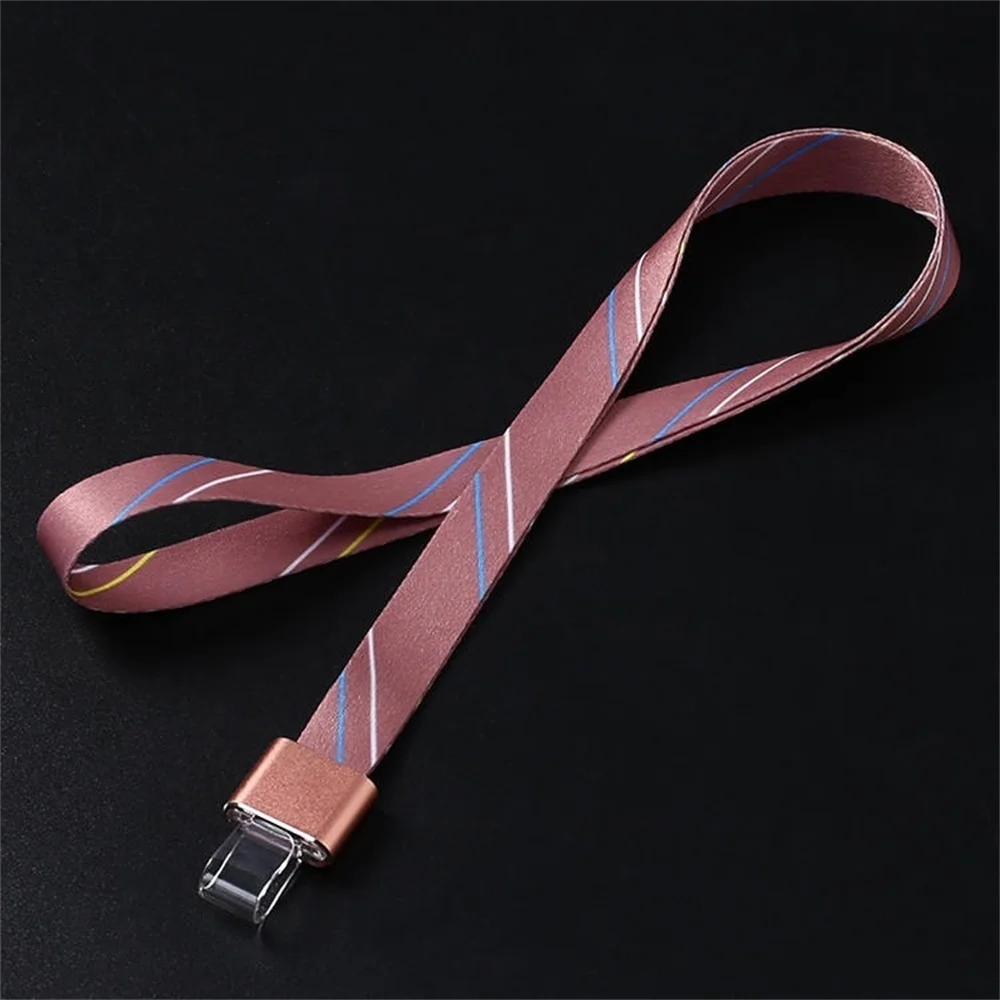 Magnesium Aluminum Buckle Suspension Rope Transparent Plastic Hook Chest Work Card Badge Holder Lanyard