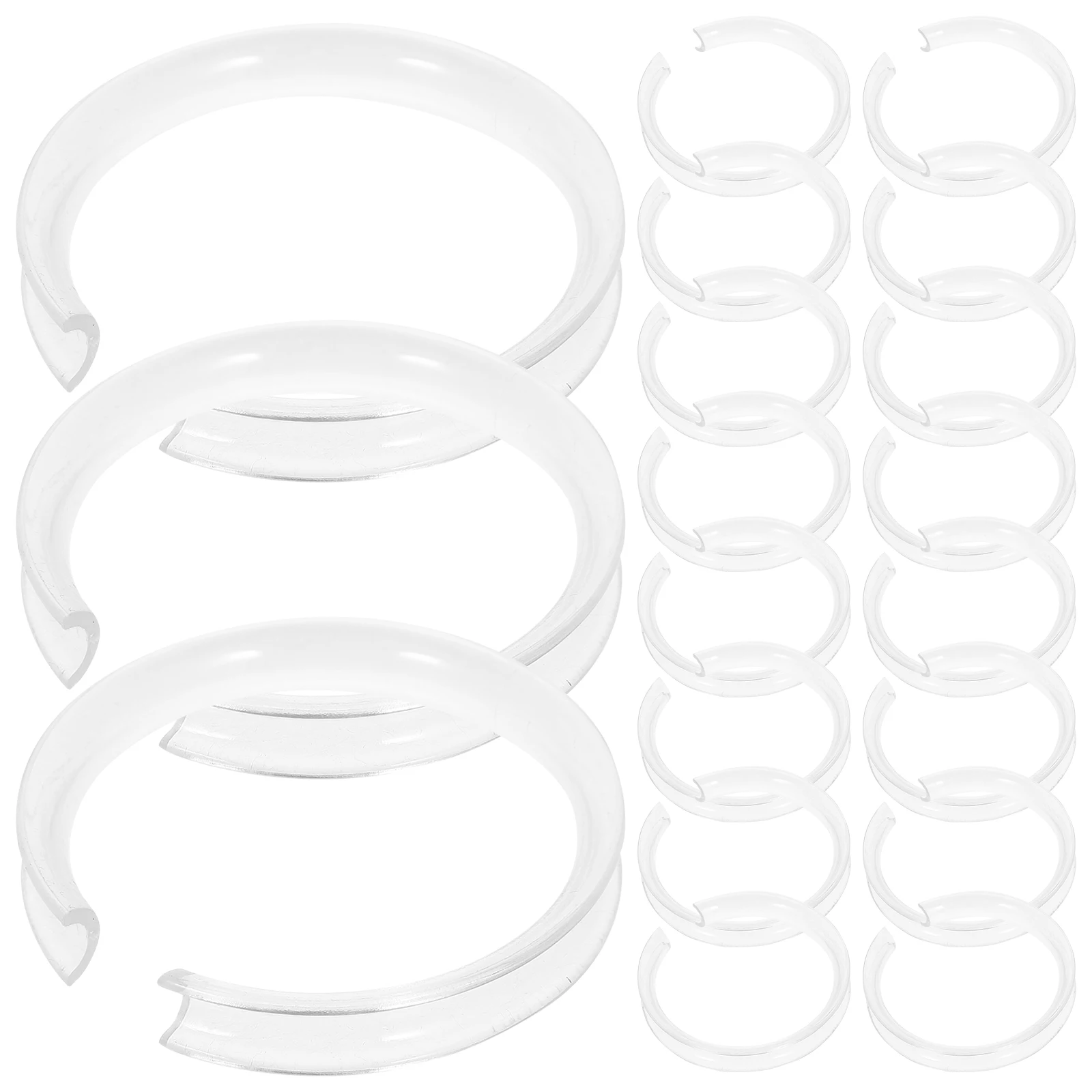 

20 Pcs Transparent Acrylic Bracelet Holder Jewelry Display Stand Beaded Storage Bracelet Support Rings Compact Size