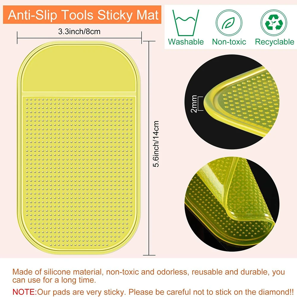6 Diamond Painting Anti-Slip Tools Sticky Gel Pad Non-Slip Universal Mount Holder for 5D Diamond Embroidery Tools Accessories
