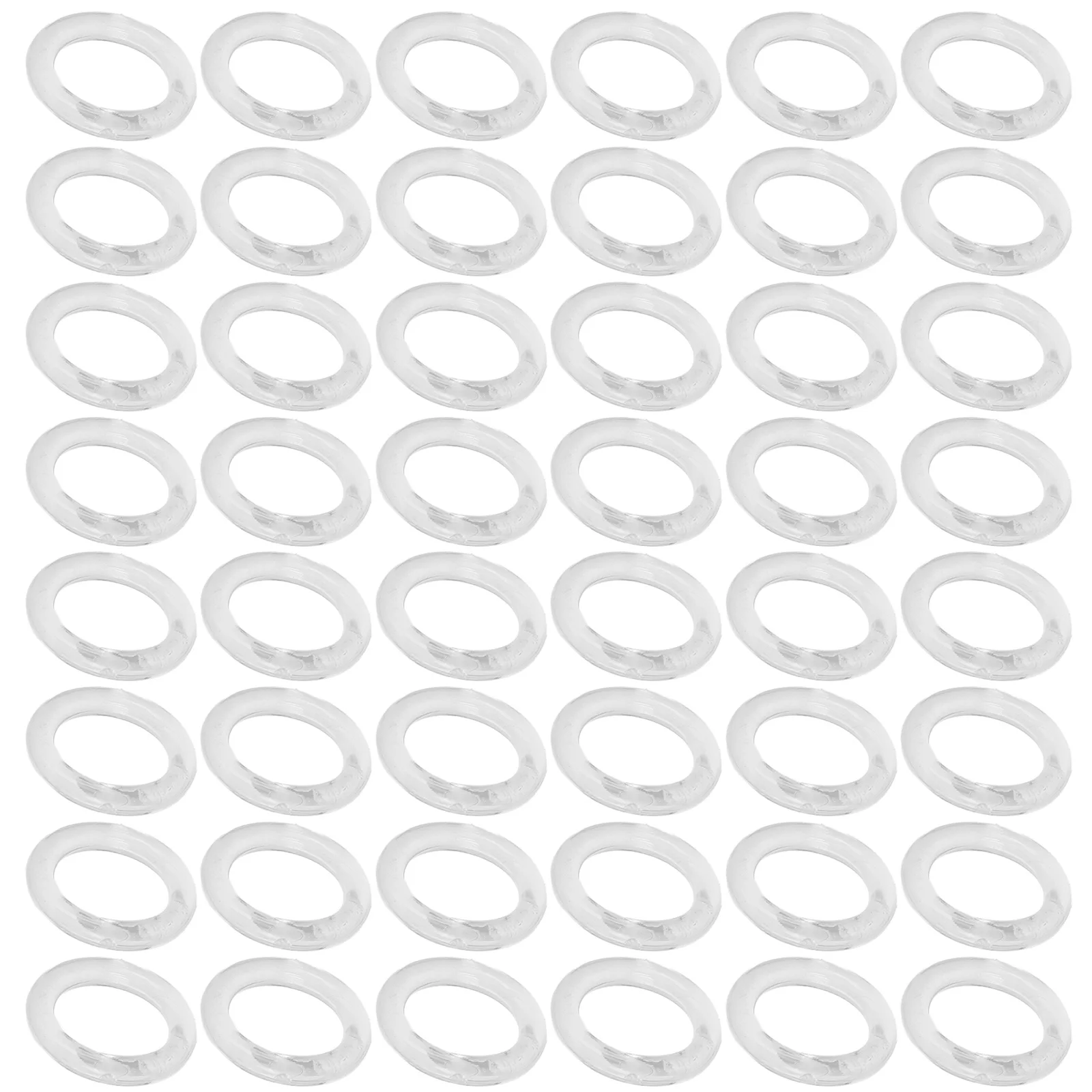 

100pcs Curtain Rings Accessories Transparent Plastic Roman Shade Hardware Blind Ring Parts Drapery Ring Slider For Diy Home