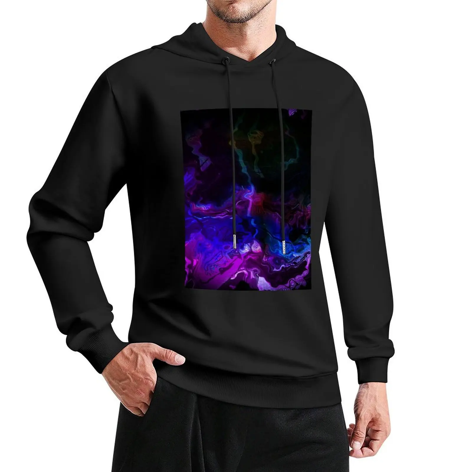 

Drift abstract digital artwork Pullover Hoodie japanese style men clothes graphic hoodie