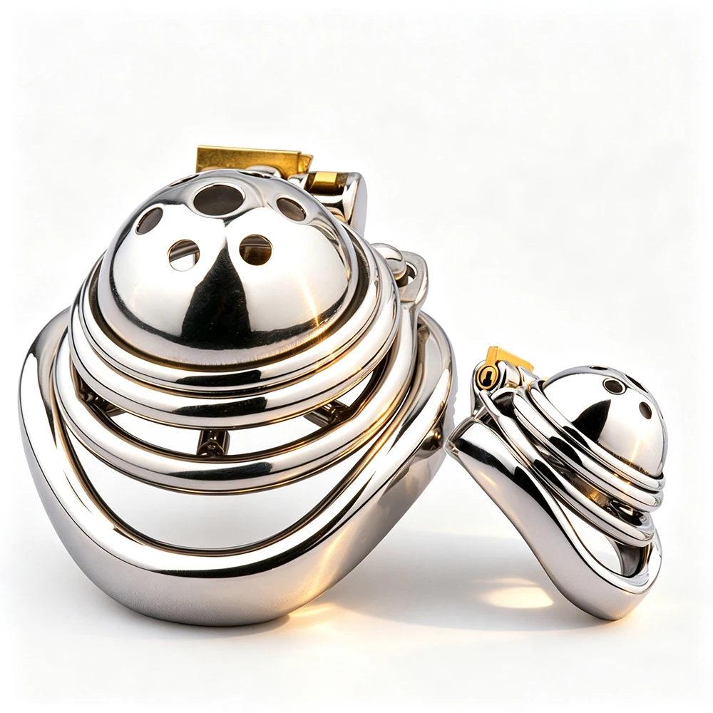 FRKO Small Semicircle Chastity Cage Device Men Detachable Urethral Catheter Anti-Drop Penis Lock Ring BDSM Sex Toys For Sissies