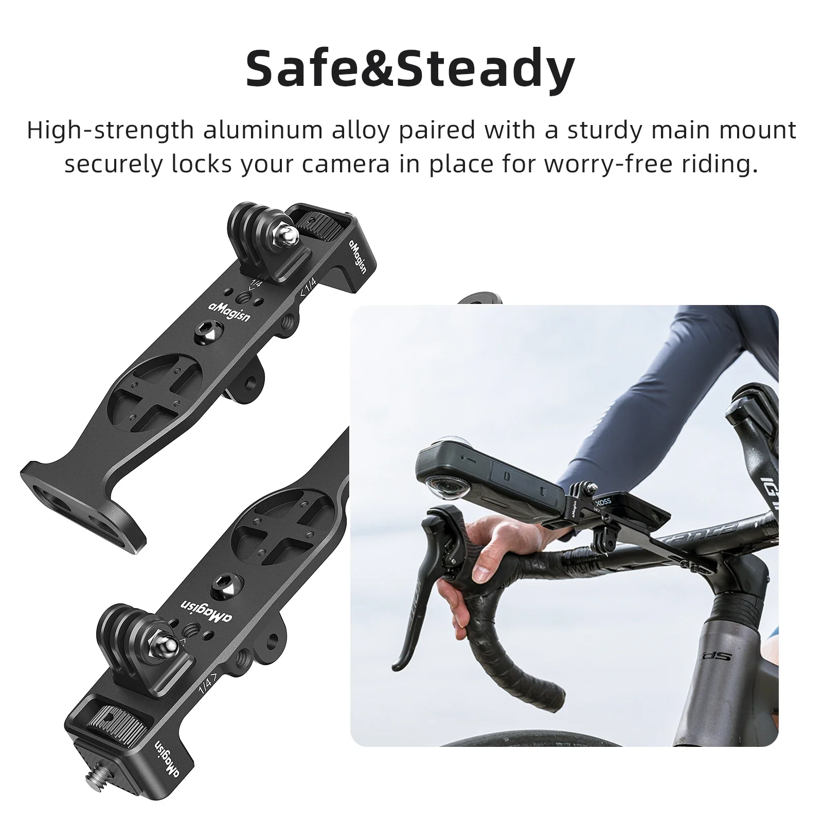Bike Computer Bracket Speedometer Holder Extension Holder Light Handlebar Bicycle Accessories For GoPro 13 DJI Insta360 X5
