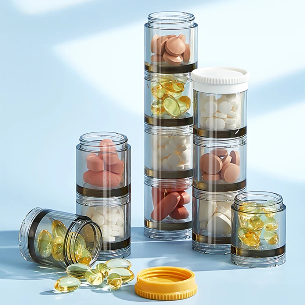 Large Pilll Box Weekly Medicine Dispenser Pill Bottles Tablet Organizer Storage Box Compartment Pill Case Container Pastillero