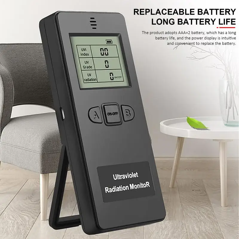 Uv Stralingsdetector Uv Uvi Meter Radiometer Tester Met Thermometer Display Straling Digitale Detector Met Beugel