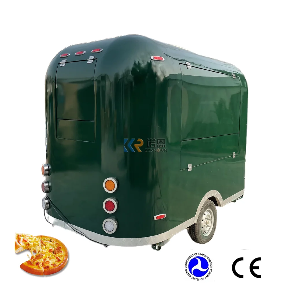 OEM Street Mobile Stainless Warmer Snack Sushi Food Cart Crepe Food Truck Concession Mobile Food Trailer For Sale