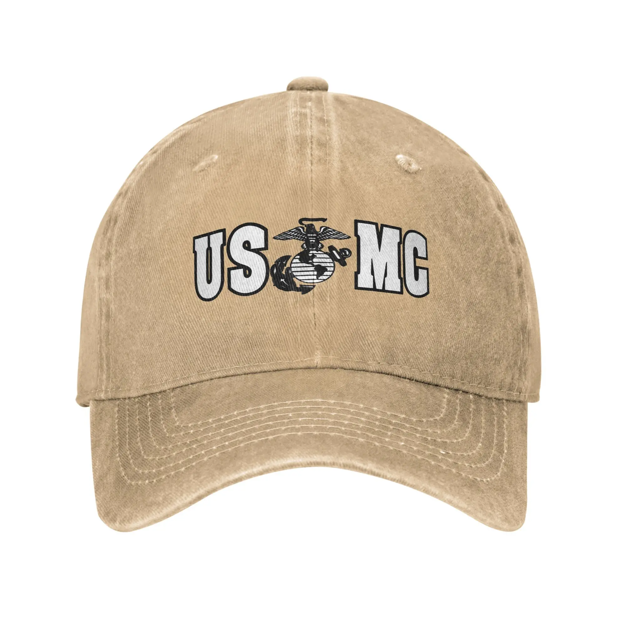 العسكرية الولايات المتحدة مشاة البحرية USMC للجنسين قبعة بيسبول المخضرم المتعثرة القطن قبعات قبعة خمر في الهواء الطلق تشغيل قابل للتعديل قبعة واقية من الشمس