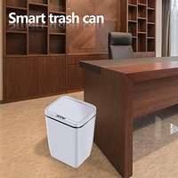 New Small Trash Can,12L Home Intelligent Trash Can Automatic Sensor Dustbin Smart Electric Waste Bins Dustbin