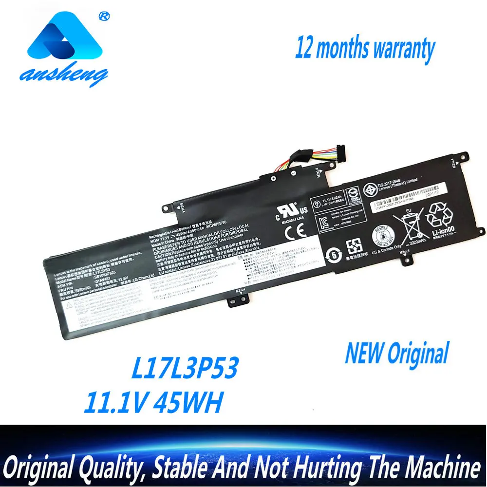 

NEW L17L3P53 L17M3P55 L17C3P53 Battery For Lenovo Thinkpad S2 Yoga L380 L390 Thinkpad Yoga S2 2018 Series 01AV481 01AV483