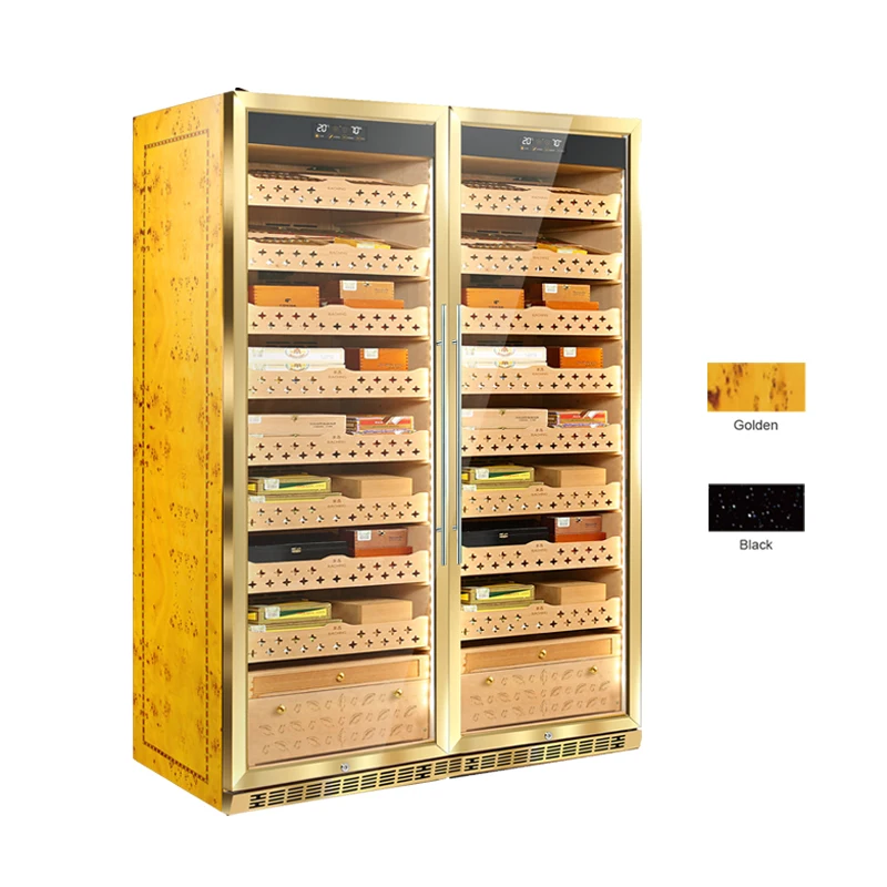 Largest Commercial Double Doors  SD800 Hold 3000-4000 Cigars Electric Cigar Humidor Display Cigars for Cigar Shop