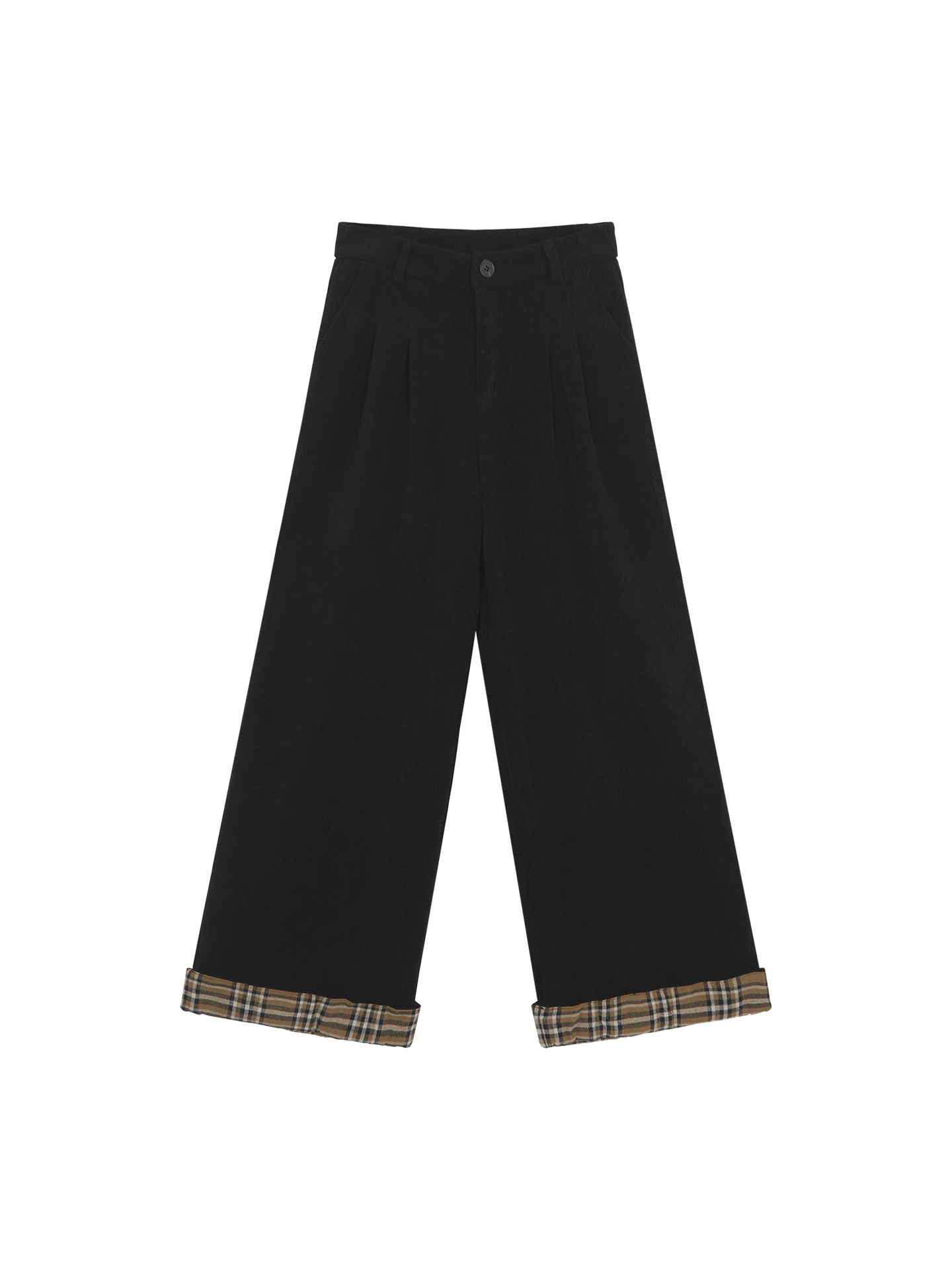 Bla High Waist Wide Leg Pants Damen Casual Loose Sle Cordhose Bequeme Straight Cut Hose für den Herbst