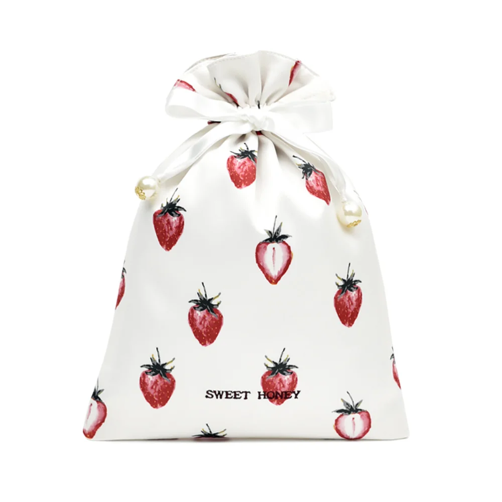 Sweet Cute Strawberry Print Women Cosmetic Bag Travel Storage Makeup Storage Bag Organizer custodia per trucco femminile portatile