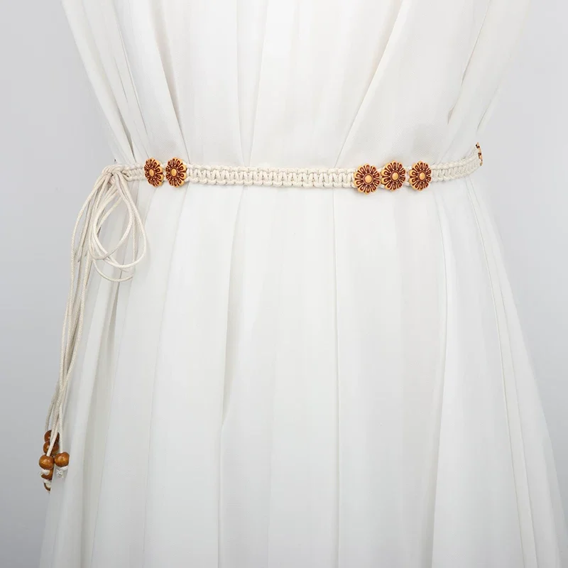 

Women's Vintage Woven Waist Belt – Ethnic Decor Waist Chain for Dresses, Versatile Stretchy Waist Cord for Skirts & Trousers
