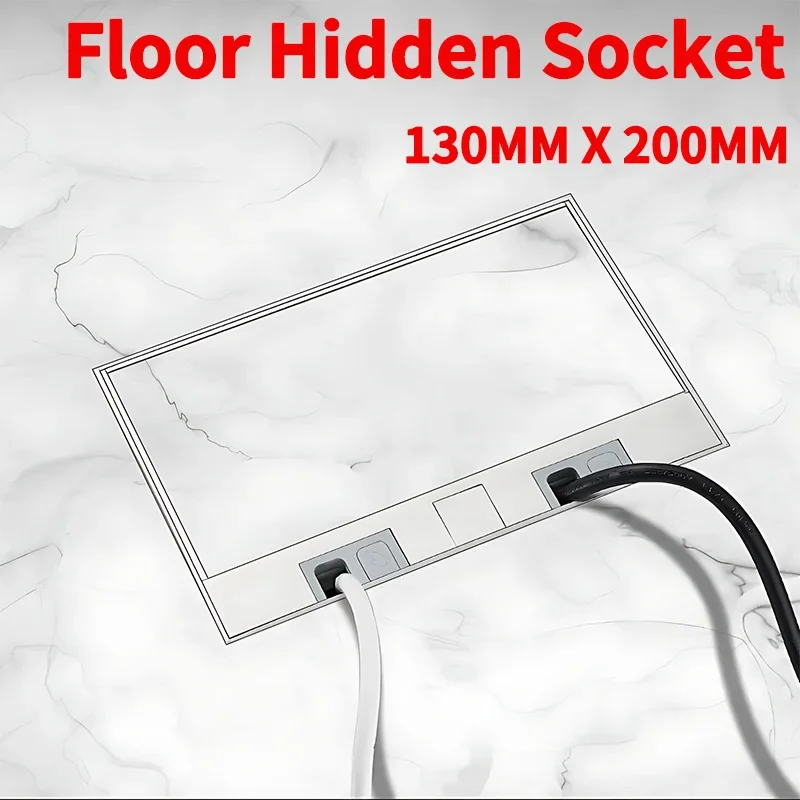 Hidden Inlaid Floor Socket: Ultra-thin Design with Built-in Multiple Power EU FR UN US AC Power Outlets and USB Charging Port