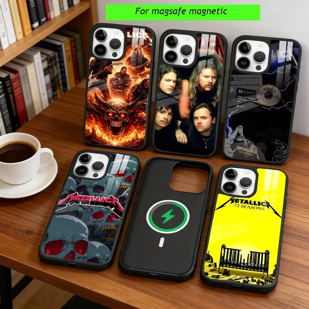 

S-Seasons M-Metallica Phone Case For iPhone17,16,15,14,13,12,11 Plus,Pro Magnetic with Magsafe Wireless Charging