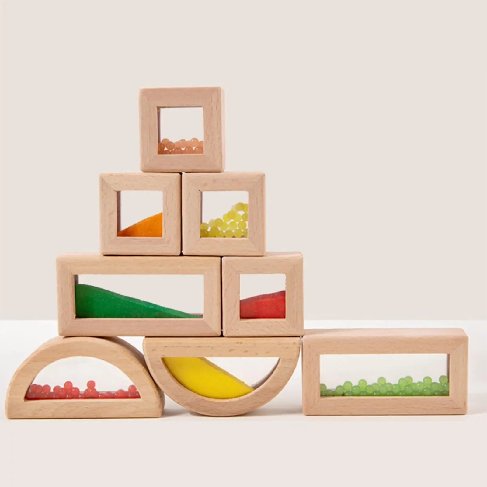 Sensory Building Blocks DIY Toys  Montessori Wooden STEM Toys Construction Toys Learning Educational Stacking Toys