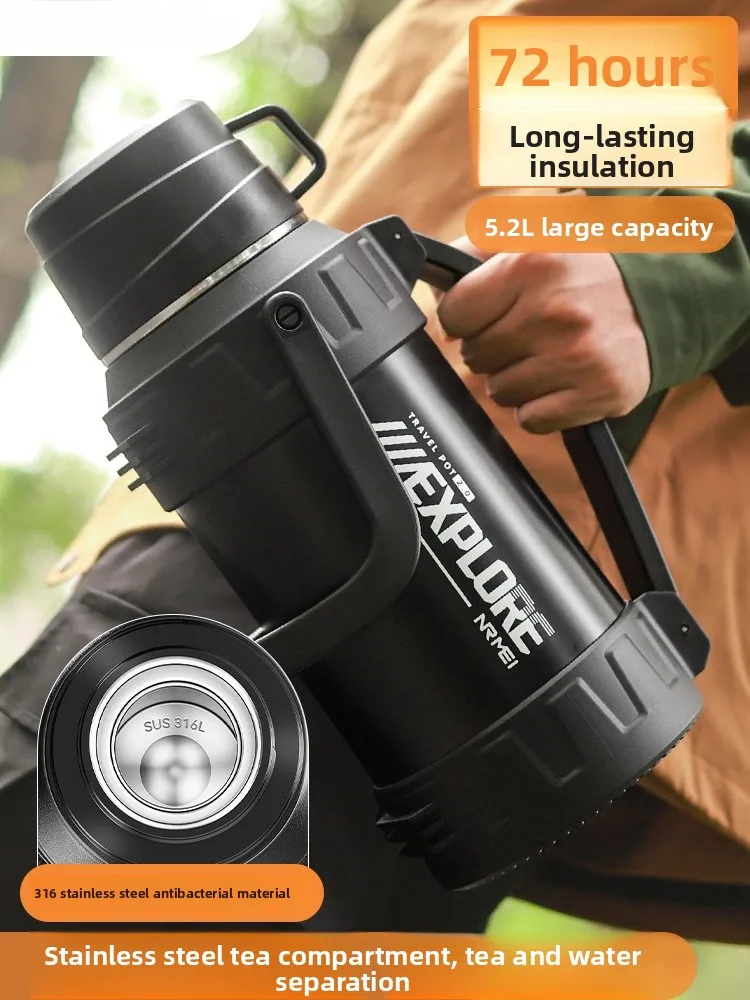 

Большая емкость 36, изолированная бутылка для воды из нержавеющей стали, уличная дорожная автомобильная бутылка с горячей водой, портативная спортивная посуда для напитков