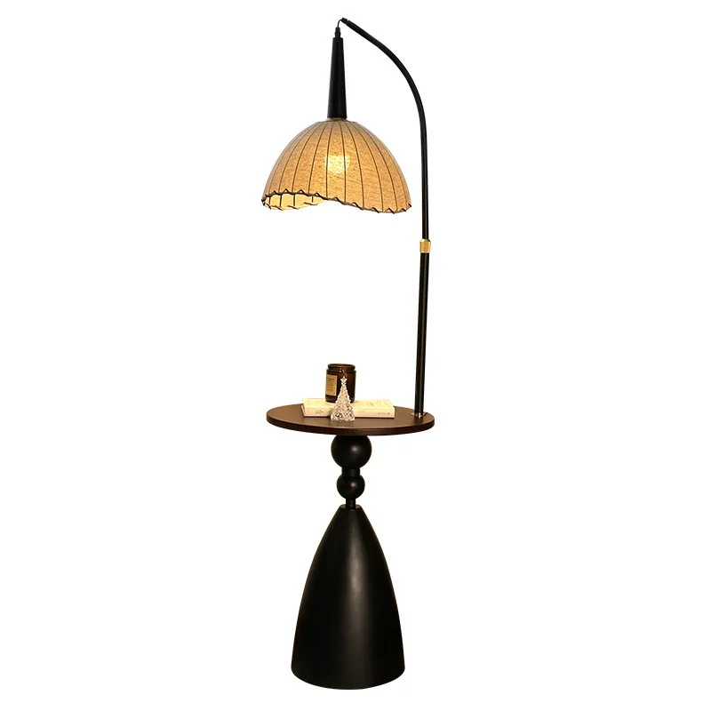 

Medieval Internet celebrity floor lamp, next to the sofa in the living room, shelf, integrated, high-end, lamp decoration