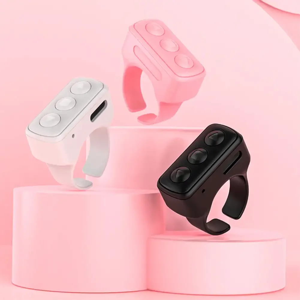 Wireless Fingertip Remote Control Ring blue tooth Ring Scroller Page Turner Stable Connection Wireless Page Turner for TikToks