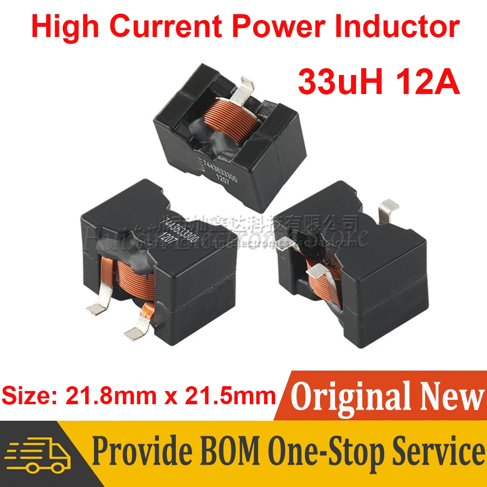 7443633300 SMD SMT 33uH 12A High Current Flat Copper Wire Power Inductor Inductance Filter