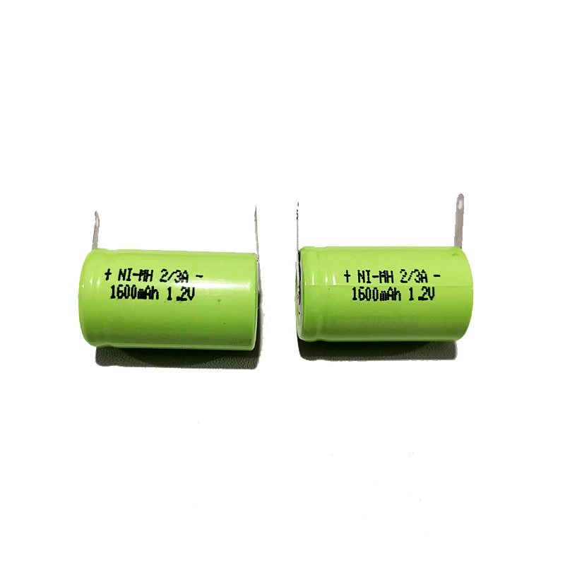 2/3A NI-MH Rechargeable Battery 1.2V 1600mAh for Philips HQ26 HQ26/A Electric Shaver 17*28mm