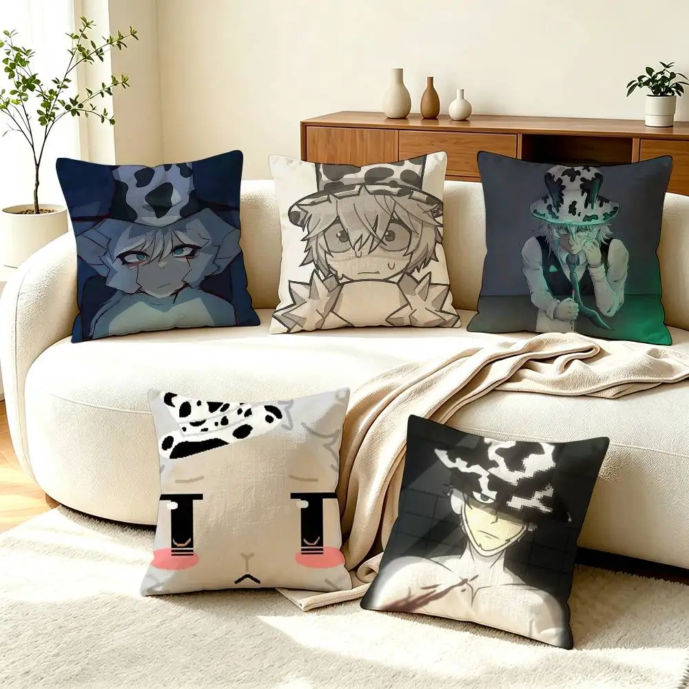 S-Slendytubbies 3 Guardian Game  Square Double-Sided printed Pillow Case Bedroom Bedside Pillow Sofa Cushion Cover