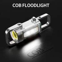 Mini Keychain Flashlight 7 Lighting Modes Waterproof Emergency Work Lights Portable Rechargeable Warning Light Outdoor