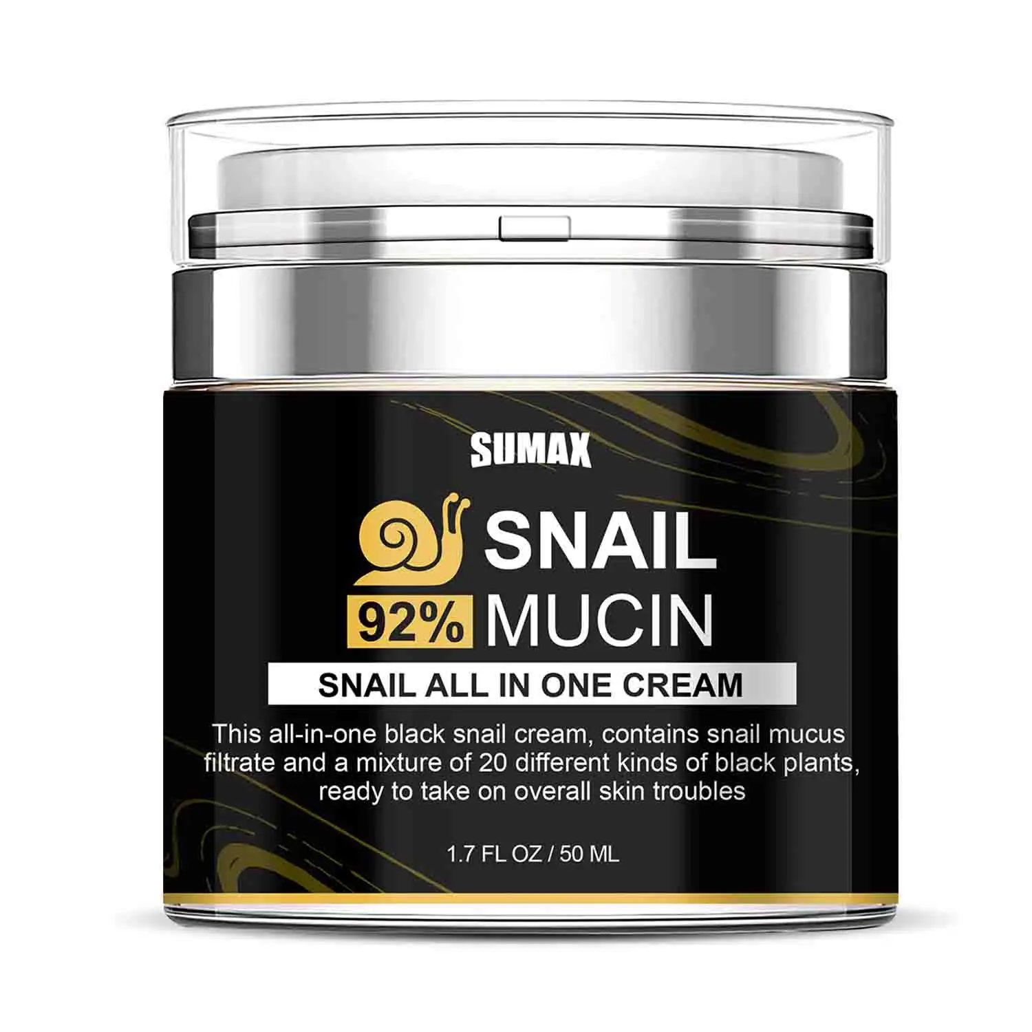 SUMAX-crema Facial de mucina de Caracol, Control de aceite hidratante, brillo, reafirmante, tipo prensa, cremas faciales para el cuidado de la piel de la cara