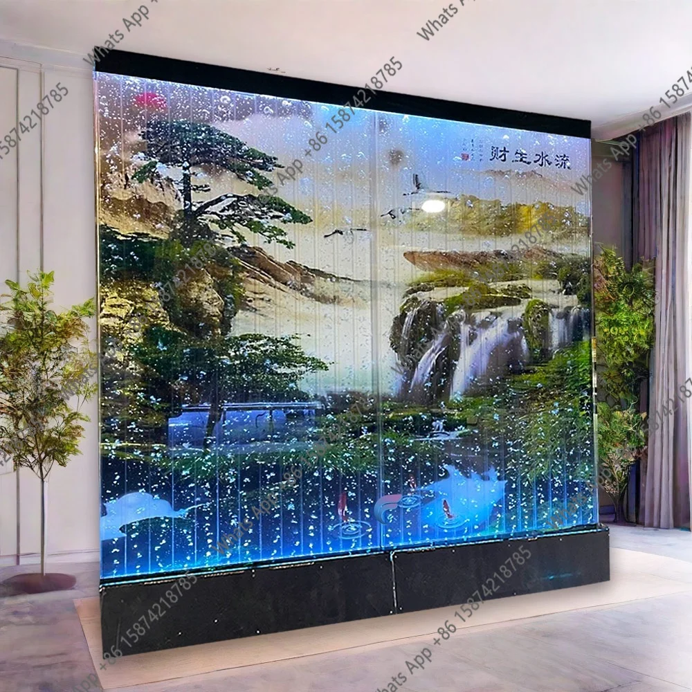 PO Customization.Wholesale Indoor Decor LED Water Bubble Wall With Painted Panel Screen & Room Divider