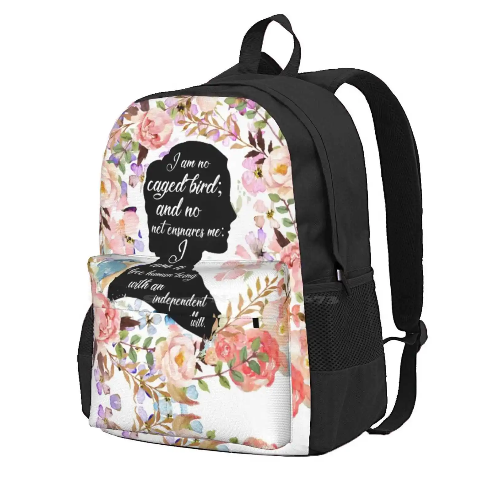 Jane Eyre Quote Hot Sale Schoolbag Backpack Fashion Bags Charlotte Bronte Reading Classics Jane Eyre Quote Bookstagram