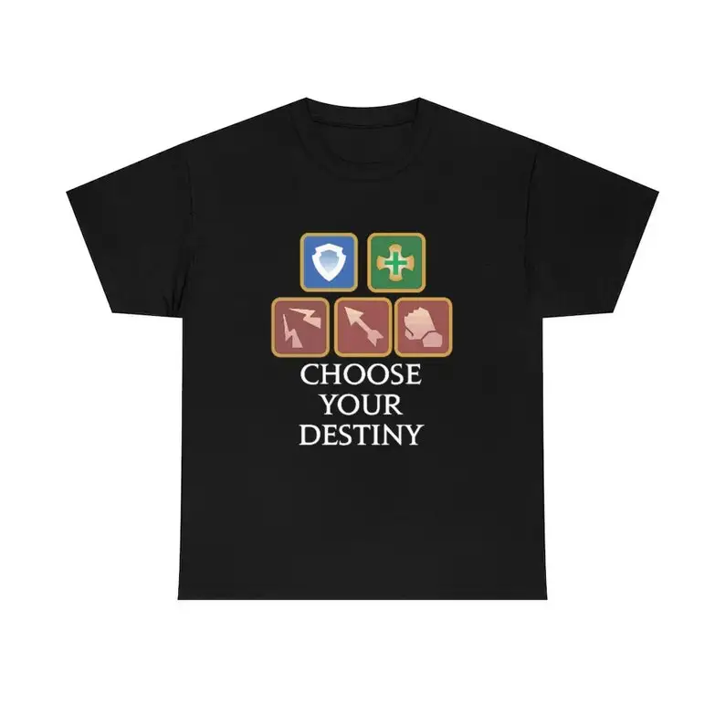 Choose your destiny, DPS, Healer Tank Role / For Warriors of Light & Darkness FFXIV MMORPG T Shirt Unisex