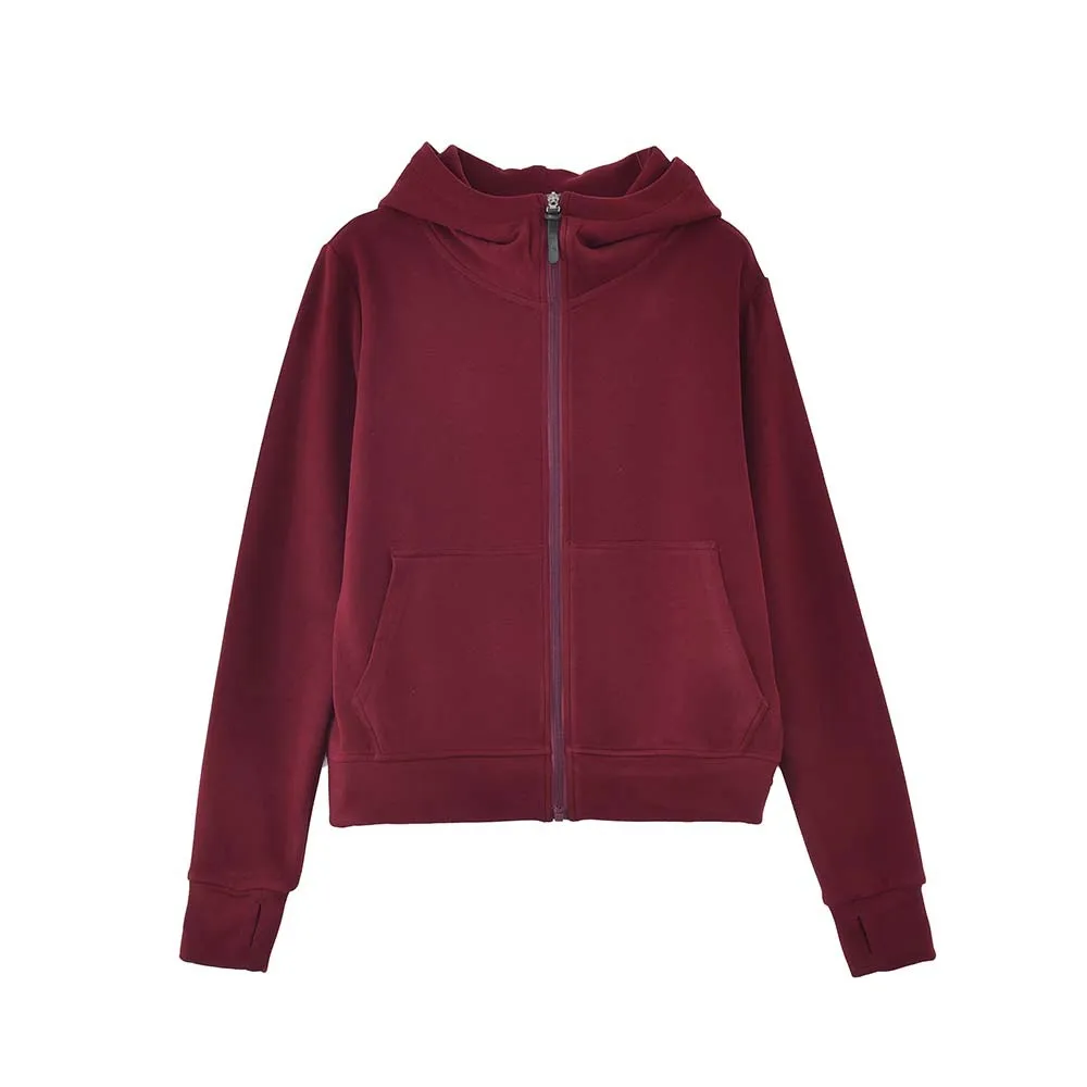 2025 여성용 신상 실크 울 후드 지퍼 후디 여성용 루즈핏 긴팔 코트 가을 겨울 따뜻한 캐주얼 탑 벨벳 포함
