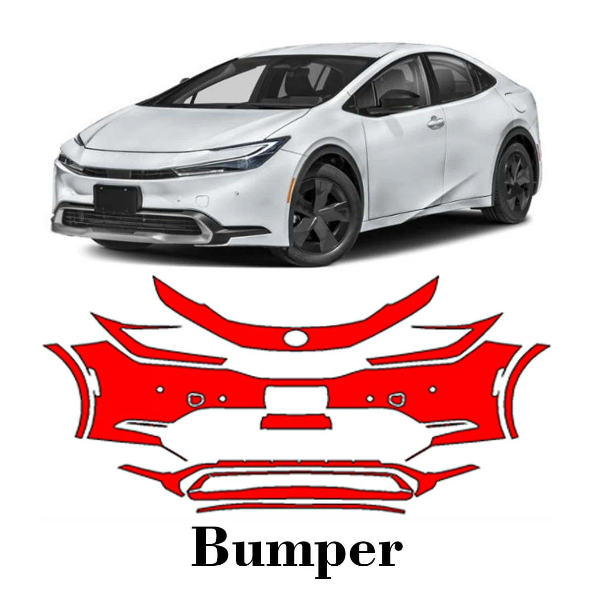 

Car Precut Paint Protection Film Front Bumper Anti-scratch Exterior TPU PPF For Toyota Prius Prime 2023-2025